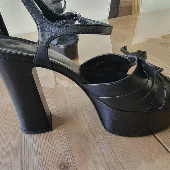 Saint Laurent leather platform sandals 40/10 - Picture 3 of 7